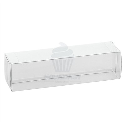 Élégant étui transparent pour macarons 19x5x5 cm
