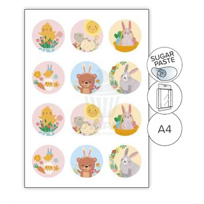 Découpoirs à biscuits de Pâques 6 cm (12 pièces)