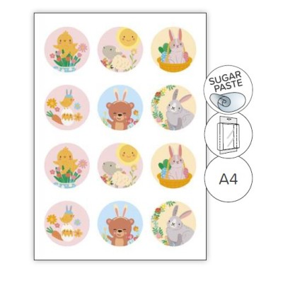 PRECUT EASTER COOKIE SHEET 6 CM (12 PCS).