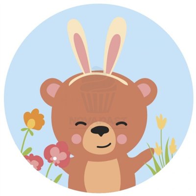 Pre-cut sheet for Easter cookies 6 cm (12 pcs)