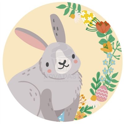 Pre-cut sheet for Easter cookies 6 cm (12 pcs)