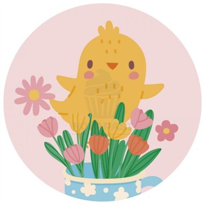 Pre-cut sheet for Easter cookies 6 cm (12 pcs)