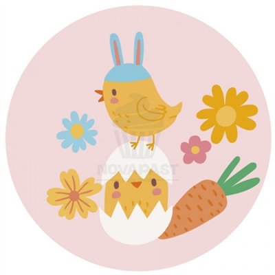 Pre-cut sheet for Easter cookies 6 cm (12 pcs)