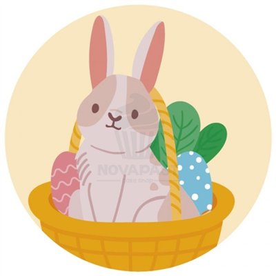 Pre-cut sheet for Easter cookies 6 cm (12 pcs)