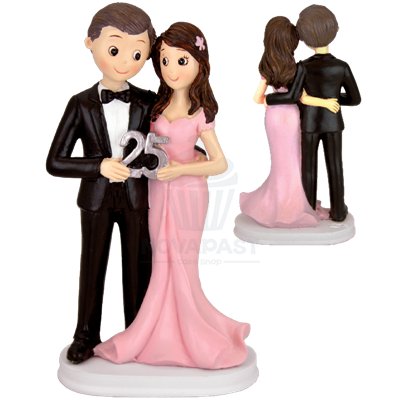 FG Pareja de Novios 25 Años Vestido Rosa: Elegancia Dulce