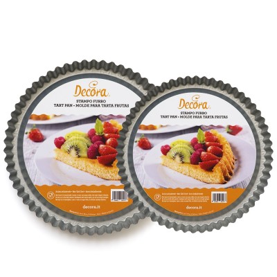 "Molde Redondo Rizado Decora: Perfecto para Tartas de Frutas 24x3 cm"