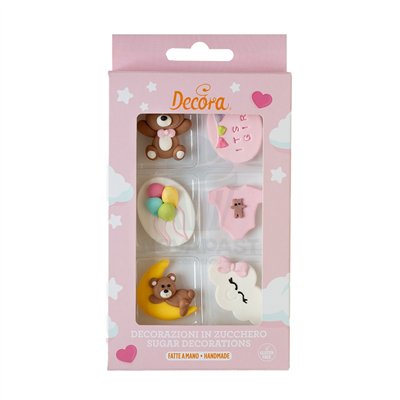 DECORA BLISTER SET 6 PIECES PINK GIRL SUGAR: CREATIVE SWEETNESS