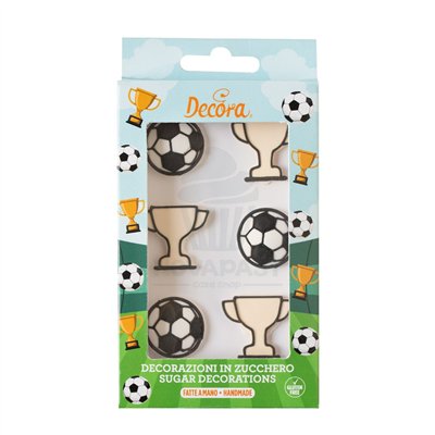 DECORA BLISTER 6-PIECE SET: Add a football touch!