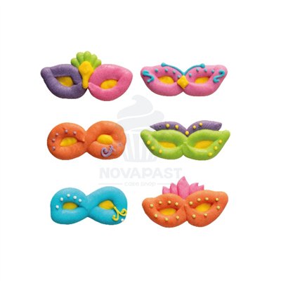 "Set de 6 Máscaras de Carnaval de Azúcar Decora - Dulce Diversión"