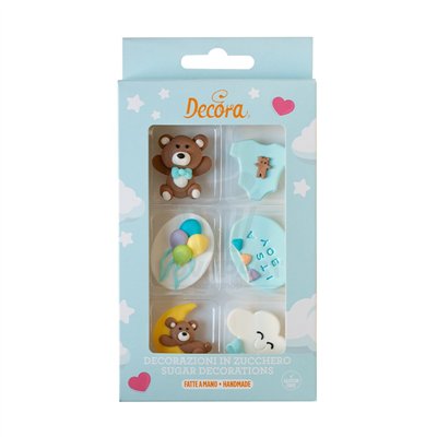 DECORA Blister 6 Pieces Blue Sugar Child - Sweet Creativity
