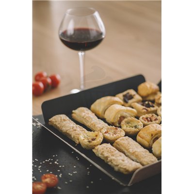 Black Vision Tray with Lid 24x24x6 cm - Elegance and Protection