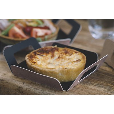 Black Vision Tray with Lid 24x24x6 cm - Elegance and Protection