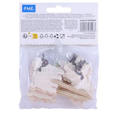 Toppers Moutons pour Gâteaux - Set de 24 Stickers PME