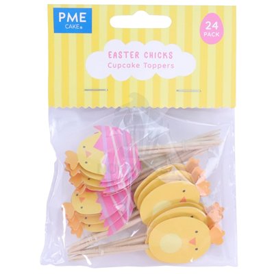 PME SET 24 Toppers Stick Sweet Chicks: Ideal Decoration
