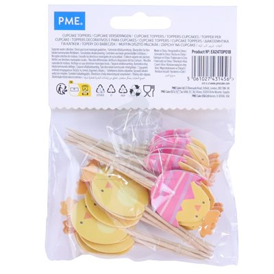 Toppers Stick PME: 24 Doces Pintinhos Encantadores