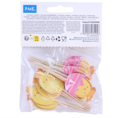 PME SET OF 24 CHICK TOPPER STICKS FOR SWEETS