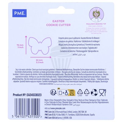 Create unique cookies with the PME lilac butterfly cutter.