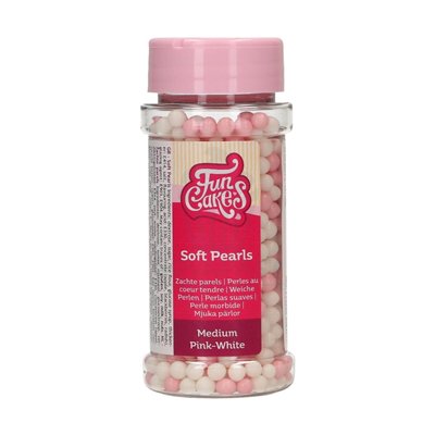 White and pink sugar pearls FUNCAKES 60g: Unique sweetness