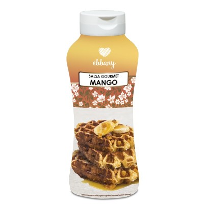 "Salsa Gourmet de Mango Ebbany Bote 1,1 Kg - Delicia Exquisita para Postres"