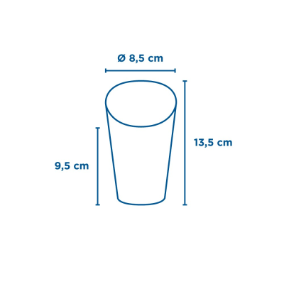 "Set de 50 Vasos GDP para Fritos - Parole Ø8,5x13,5cm: Ideal para Pastelería"