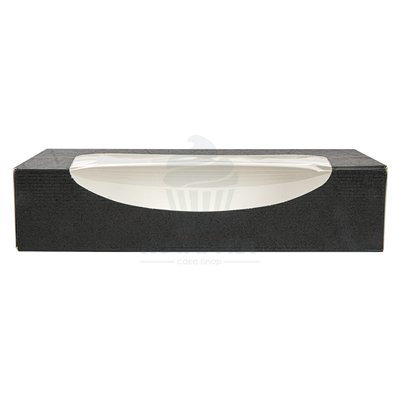 Boîte Snack Noire avec Fenêtre 19,7x9x4,5 cm