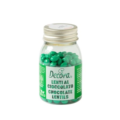 "Mini Lentejas de Chocolate con Leche Verde DECORA - Delicioso Postre 80gr"