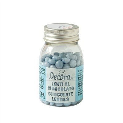 DECORA Mini Milk Chocolate Lentils Turquoise 80g