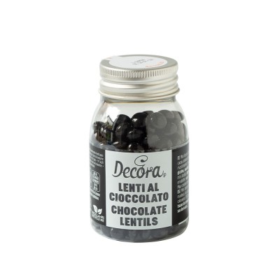 "Mini Lentejas de Chocolate Negro con Leche DECORA - 80gr"