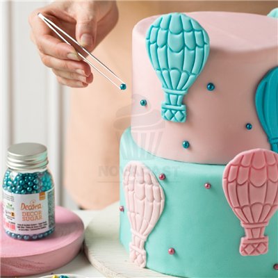 Pink Metallic Sugar Pearls 5mm - Decora Your Desserts