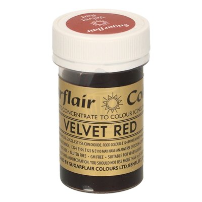 SUGARFLAIR COLORANTE PASTA 25 GR. VELVET RED