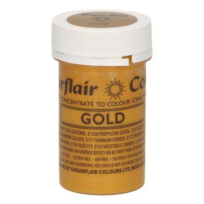 SUGARFLAIR COLORANT PÂTE 25 GR. SATIN GOLD OR