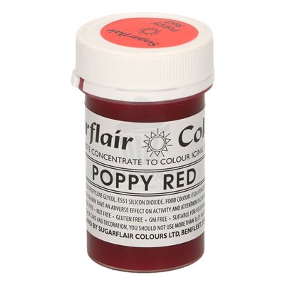 SUGARFLAIR COLORANT PÂTE 25 GR. ROUGE COQUELICOT