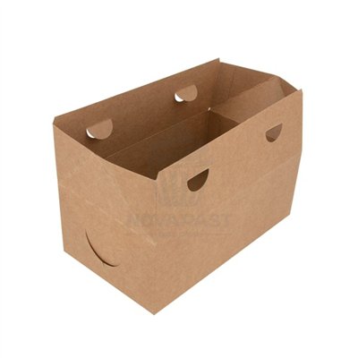 50 BOÎTES KRAFT À EMPORTER 1 LITRE 11X18X7 CM