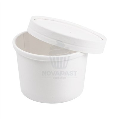 GDP CONJUNTO DE 25 POTES BRANCOS + TAMPA 240 ML Ø9 CM