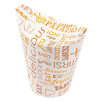 GDP SET 50 VASOS PARA FRITO PAROLE 480 ML 8,5X14CM