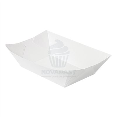 GDP SET 150 BARQUETAS BLANCAS SNACK 13,5X8X5X6.2CM