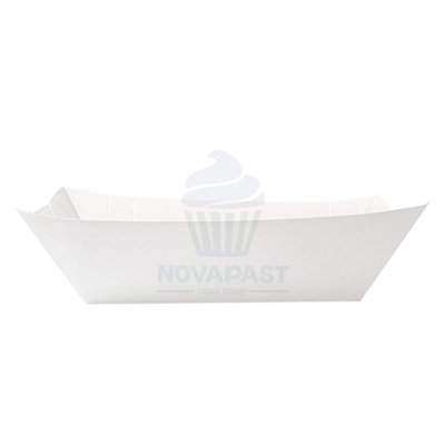 GDP SET 150 BARQUETAS BLANCAS SNACK 13,5X8X5X6.2CM