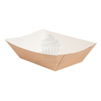 GDP SET 150 BARQUETAS KRAFT SNACK 13,5X8X5X6.2CM