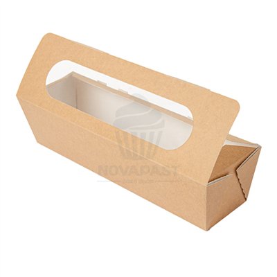 GDP CAIXA COM JANELA KRAFT BAGUETE 27,5X8X6,2 CM