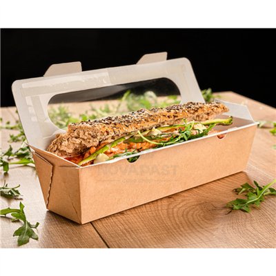 GDP CAIXA COM JANELA KRAFT BAGUETE 27,5X8X6,2 CM