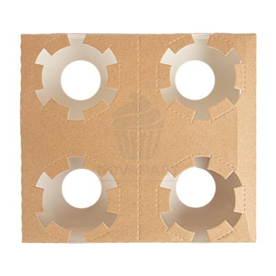 GDP ENSEMBLE DE 50 SUPPORTS POUR 4 GOBELETS KRAFT 19X17 CM