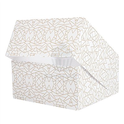 GDP CAIXA DE CONFEITARIA LISTRADA C/JANELA 24X24X12 CM