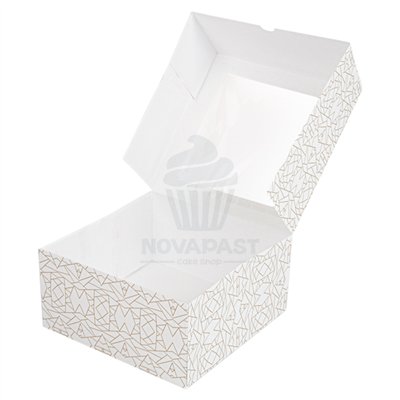 GDP CAIXA DE CONFEITARIA LISTRADA C/JANELA 24X24X12 CM