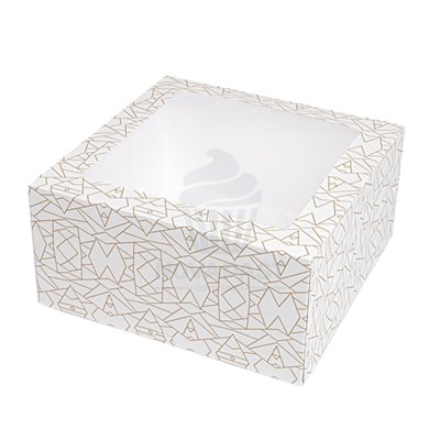 GDP CAIXA DE CONFEITARIA LISTRADA C/JANELA 24X24X12 CM