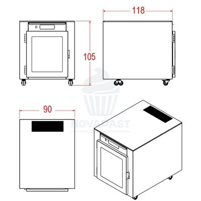 Chambre de fermentation sous four contrôlée