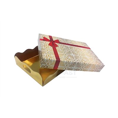 CAJA TAPA+FONDO ORO LAZO "REF 5" 230x160x50 MM