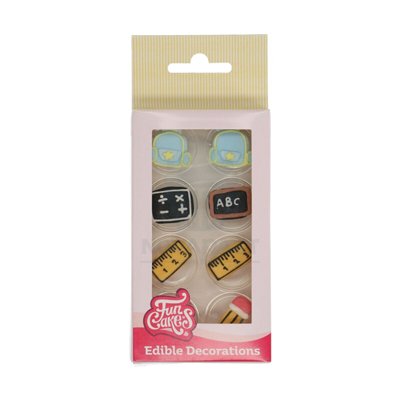 Figuras de Açúcar FunCakes: Coleção Escola (8 peças)