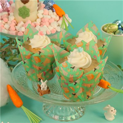 Tulipes de Pâques : Set 24 Muffins Animés PME