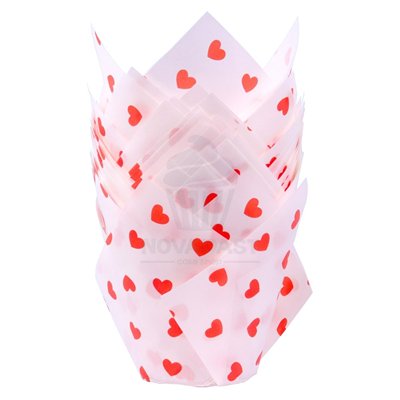 Tulipas Cœurs d'Amour pour Muffins - Set de 24 PME