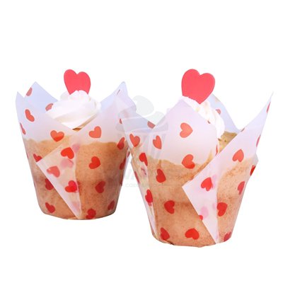 Tulipas Cœurs d'Amour pour Muffins - Set de 24 PME